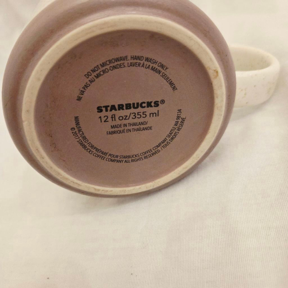 Starbucks White Brown Speckled Heart Mug 12oz. - Picture 4 of 6